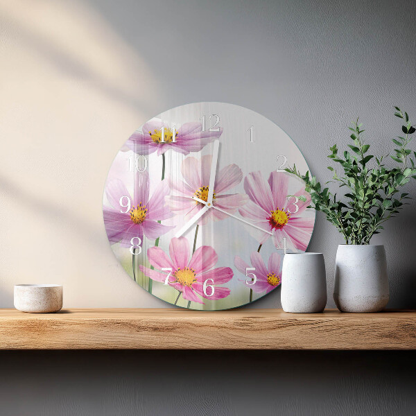 Reloj de pared redondo Flores