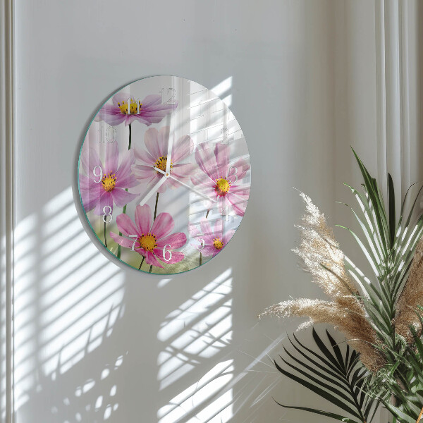 Reloj de pared redondo Flores