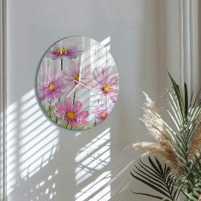 Reloj de pared redondo Flores