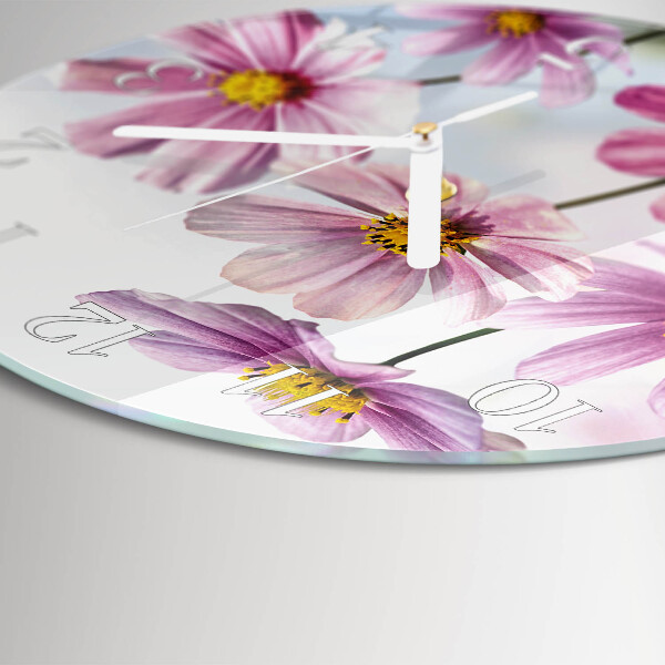 Reloj de pared redondo Flores
