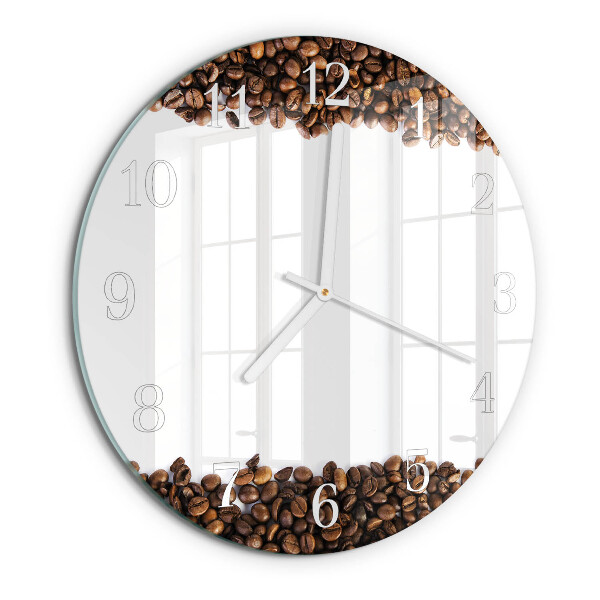 Reloj de pared redondo Granos de café