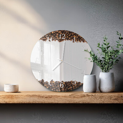 Reloj de pared redondo Granos de café