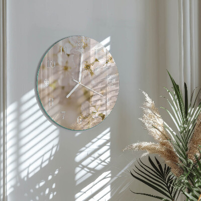 Reloj de pared redondo Flores