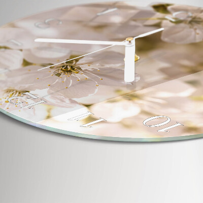 Reloj de pared redondo Flores