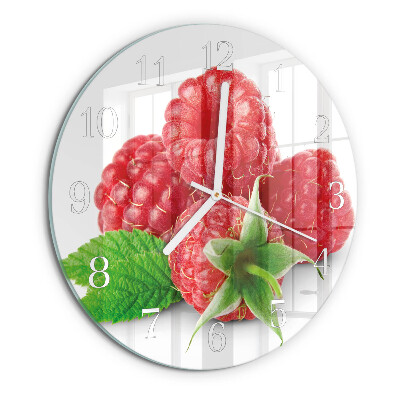 Reloj de pared redondo Frambuesas