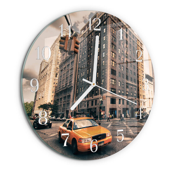Reloj de pared redondo Taxi