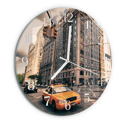 Reloj de pared redondo Taxi