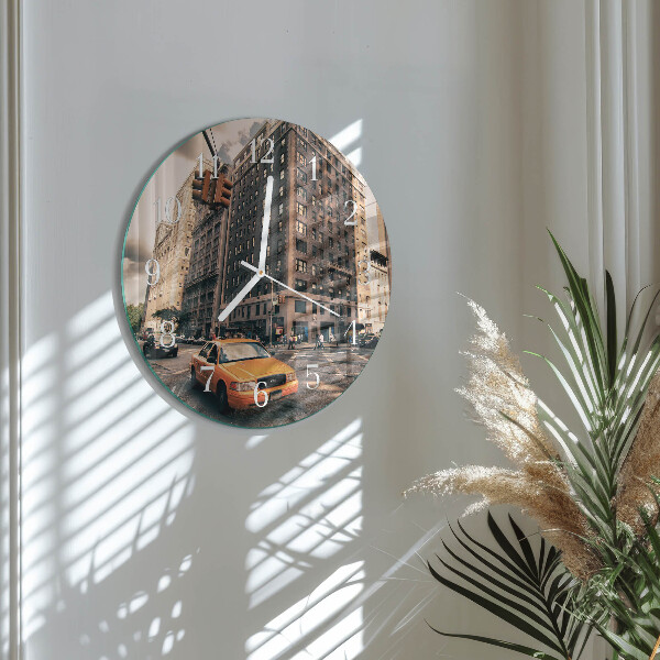 Reloj de pared redondo Taxi