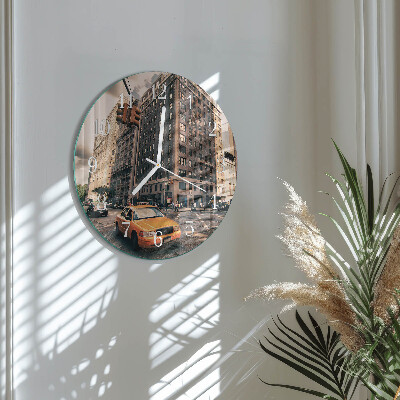 Reloj de pared redondo Taxi