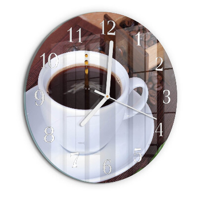 Reloj de pared redondo Café