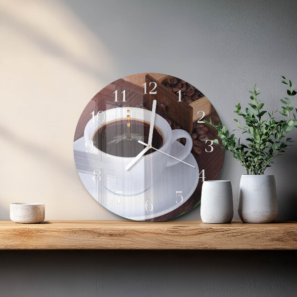 Reloj de pared redondo Café