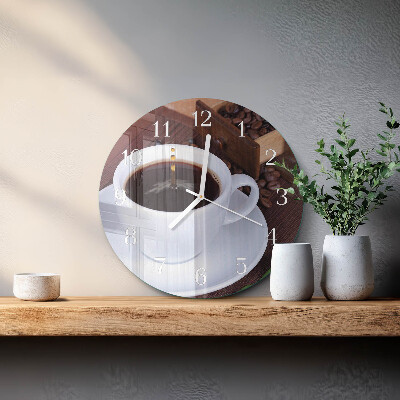 Reloj de pared redondo Café