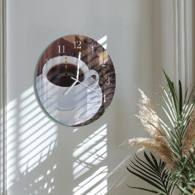 Reloj de pared redondo Café