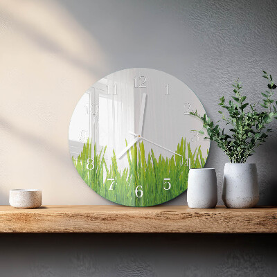 Reloj de pared redondo Césped
