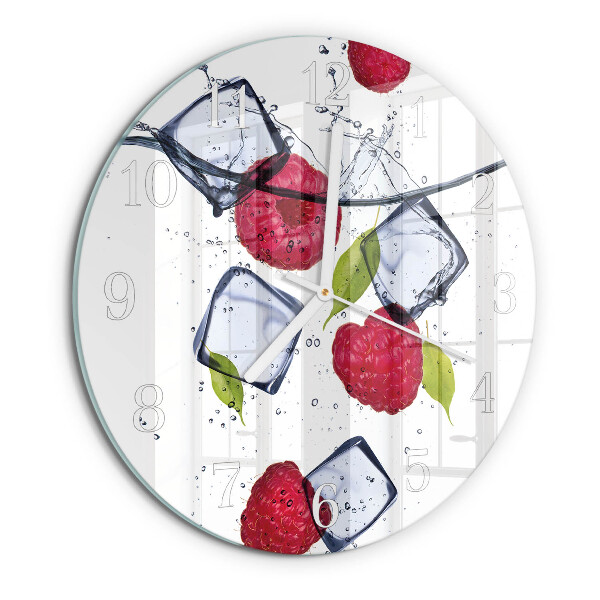 Reloj de pared redondo Frambuesas