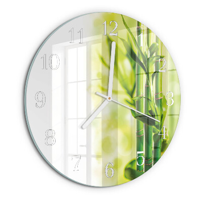 Reloj de pared redondo Bambú