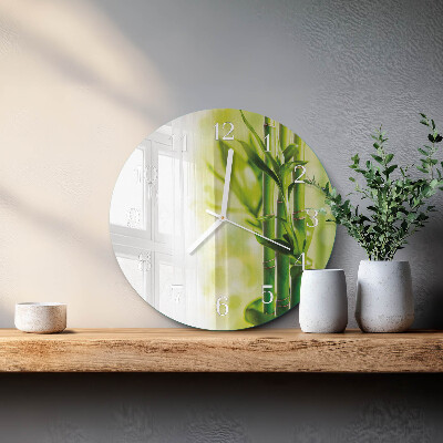 Reloj de pared redondo Bambú