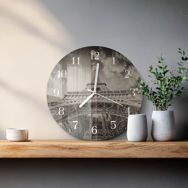 Reloj de pared redondo Torre Eiffel
