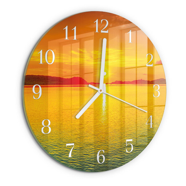Reloj de pared redondo Atardecer