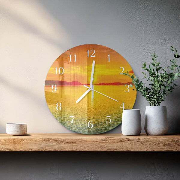 Reloj de pared redondo Atardecer