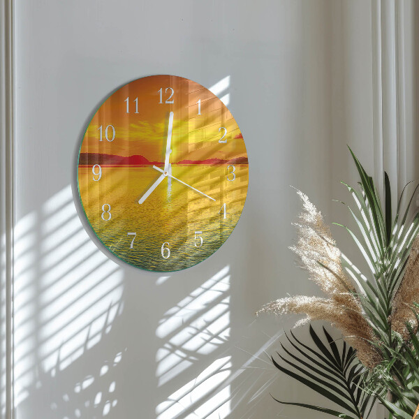 Reloj de pared redondo Atardecer