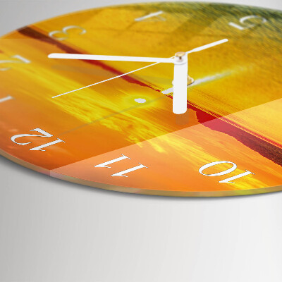 Reloj de pared redondo Atardecer