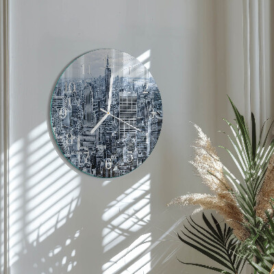 Reloj de pared redondo Ciudad