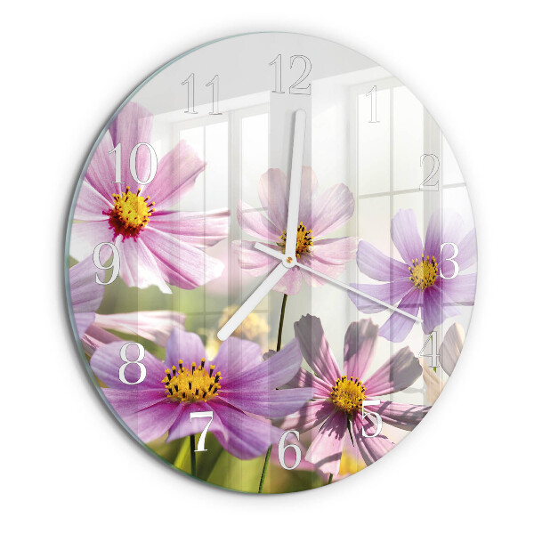 Reloj de pared redondo Flores