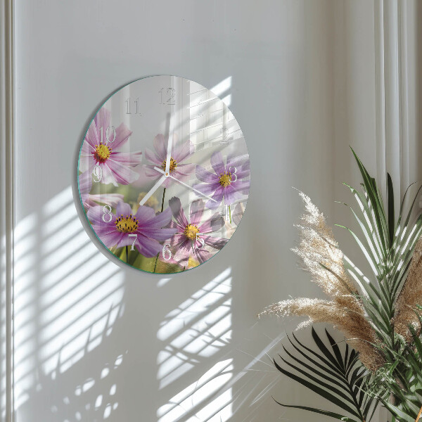 Reloj de pared redondo Flores