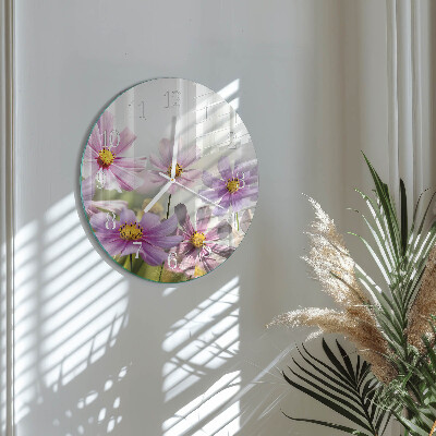 Reloj de pared redondo Flores