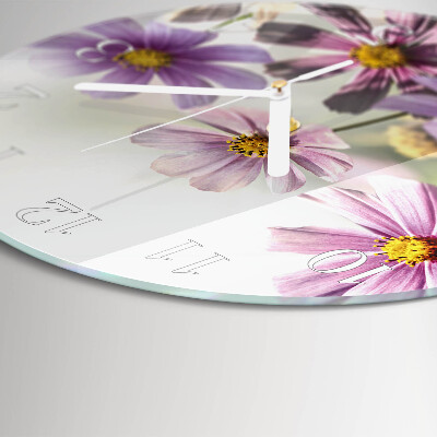 Reloj de pared redondo Flores
