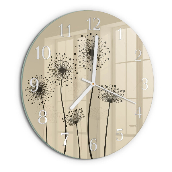 Reloj de pared redondo Flores