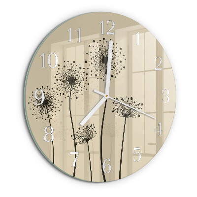 Reloj de pared redondo Flores
