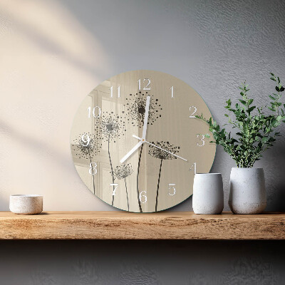 Reloj de pared redondo Flores