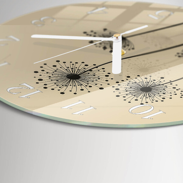 Reloj de pared redondo Flores