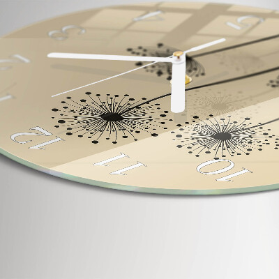 Reloj de pared redondo Flores