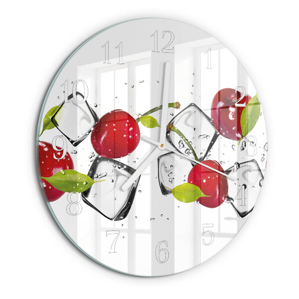 Reloj de pared redondo Helado de cereza
