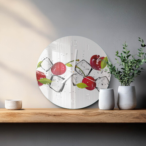 Reloj de pared redondo Helado de cereza