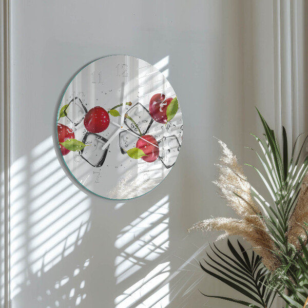 Reloj de pared redondo Helado de cereza