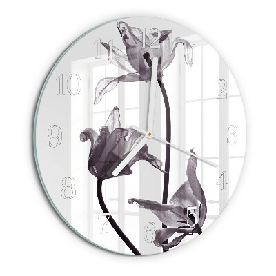 Reloj de pared redondo Flores