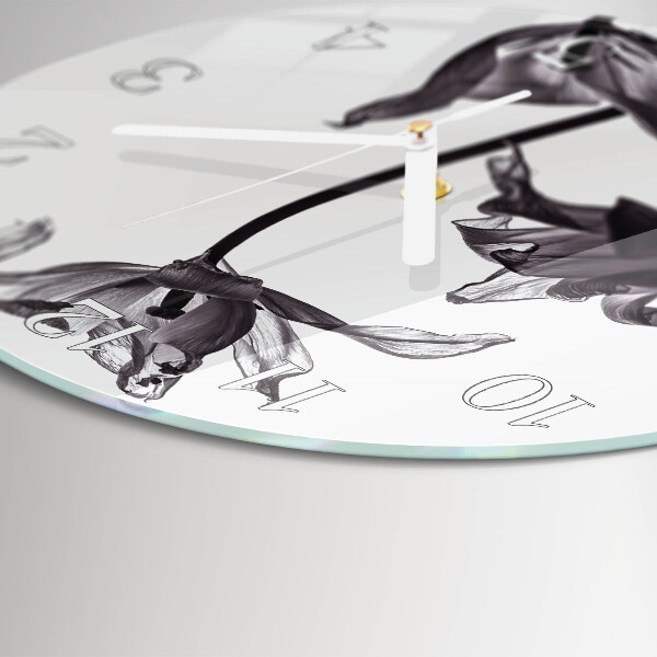 Reloj de pared redondo Flores