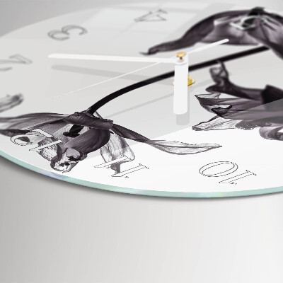 Reloj de pared redondo Flores