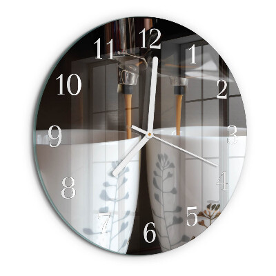 Reloj de pared redondo Cafetera