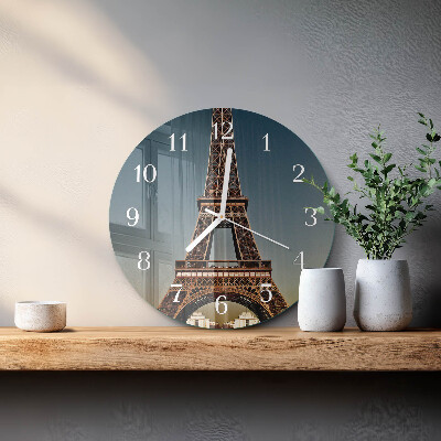 Reloj de pared redondo Torre Eiffel