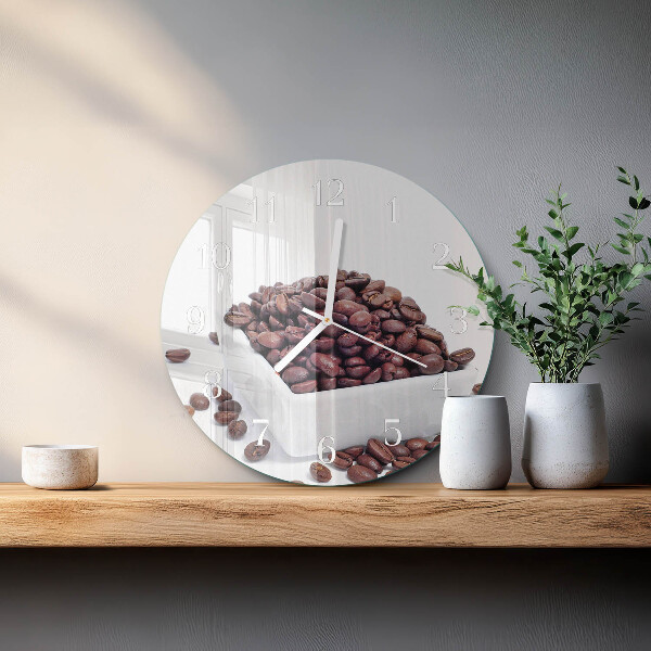 Reloj de pared redondo Granos de café