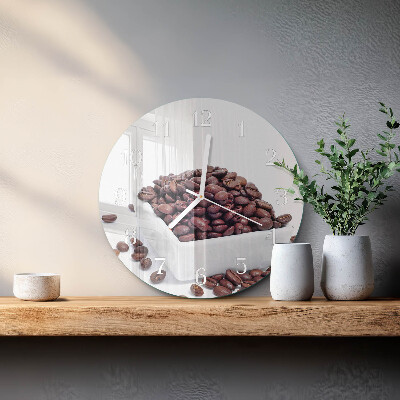 Reloj de pared redondo Granos de café