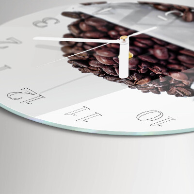 Reloj de pared redondo Granos de café