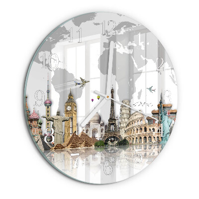 Reloj de pared redondo Mundo