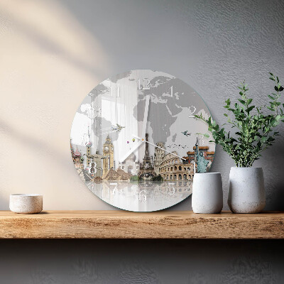 Reloj de pared redondo Mundo