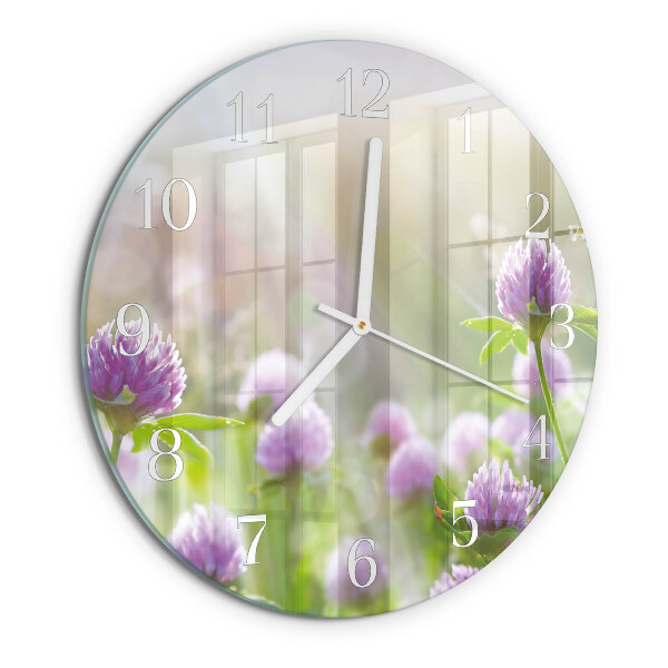 Reloj de pared redondo Flores